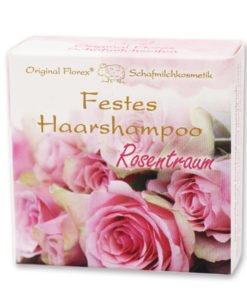 Festes Haarshampoo mit Schafmilch, Rosentraum