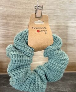 Scrunchie-Strickoptik/petrol