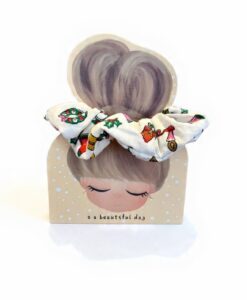 Weihnachtsmarkt-Scrunchie weiß