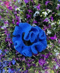 Scrunchie/gehäkelt/dunkelblau