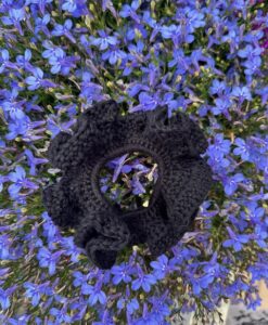 Scrunchie-gehäkelt/schwarz