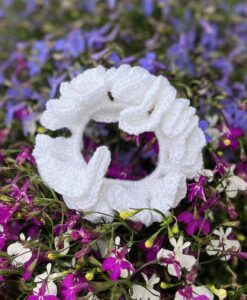 Scrunchie-gehäkelt/weiß