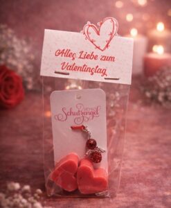 Valentinstag-Set "Dein Schutzengel" mit Rosenherzen