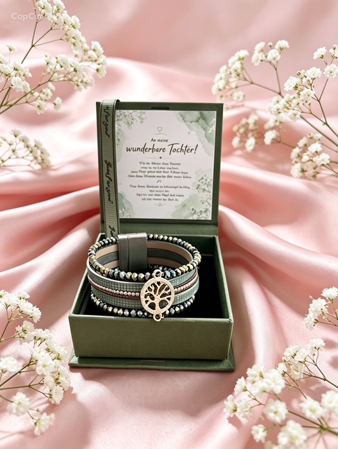 Geschenkset Boho-Armband /Geschenkset "Wunderbare Tochter" – Bild 3