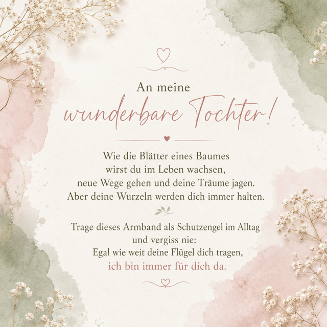 Geschenkset Boho-Armband /Geschenkset "Wunderbare Tochter" – Bild 4
